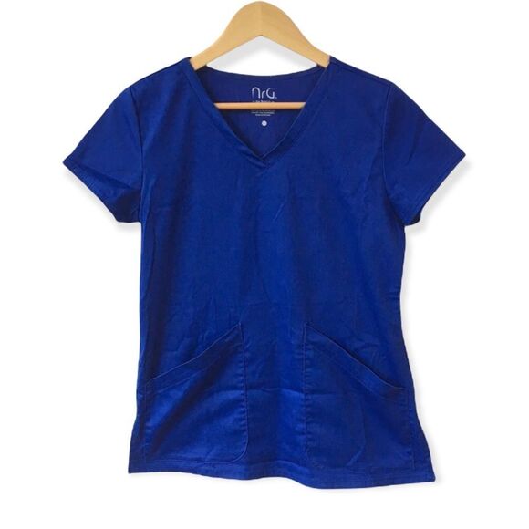 🔃NRG By Barco Two Pocket V Neck Scrub Top - Picture 2 of 6